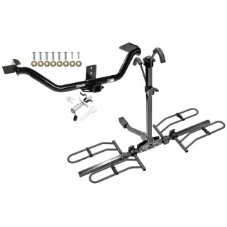 Trailer Tow Hitch For 06-14 Honda Ridgeline Platform Style 2 Bike Rack w/ Anti Rattle Hitch Lock