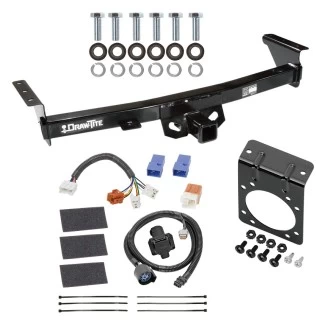 Trailer Tow Hitch w/ 7-Way RV Wiring For 05-24 Nissan Frontier 09-12 Suzuki Equator Harness Kit Mounting Bracket 2" Tow Receiver Class 3