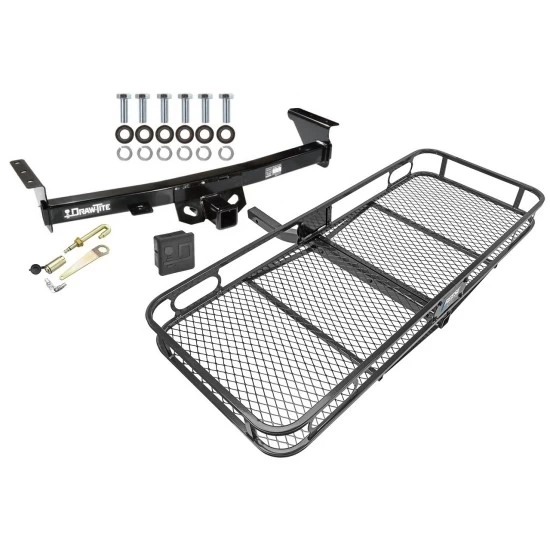 Trailer Tow Hitch For 05-24 Nissan Frontier Suzuki Equator Basket Cargo Carrier Platform Hitch Lock and Cover