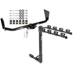 Trailer Tow Hitch w/ 4 Bike Rack For 04-06 Dodge Durango All Models tilt away adult or child arms fold down carrier