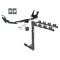 Trailer Tow Hitch w/ 4 Bike Rack For 05-07 Dodge Grand Caravan Chrysler Town & Country tilt away adult or child arms fold down carrier w/ Lock and Cover