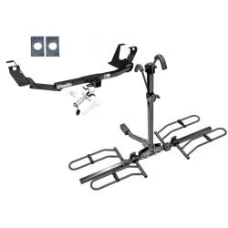 Trailer Tow Hitch For 04-07 Chrysler Town and Country Dodge Caravan Grand Caravan w/ Stow-n-Go Platform Style 2 Bike Rack w/ Anti Rattle Hitch Lock