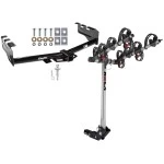 Trailer Tow Hitch For 99-13 Chevy Silverado GMC Sierra 1500 2007 Classic 99-04 2500 LD 01-06 1500 HD w/ 4 Bike Carrier Rack