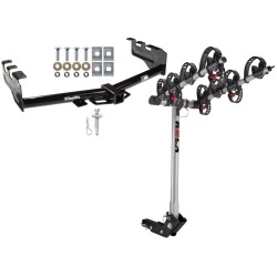 Trailer Tow Hitch For 99-13 Chevy Silverado GMC Sierra 1500 2007 Classic 99-04 2500 LD 01-06 1500 HD w/ 4 Bike Carrier Rack