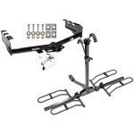 Trailer Tow Hitch For 99-13 Chevy Silverado GMC Sierra 1500 2007 Classic 99-04 2500 LD 01-06 1500 HD Platform Style 2 Bike Rack w/ Anti Rattle Hitch Lock