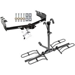 Trailer Tow Hitch For 99-13 Chevy Silverado GMC Sierra 1500 2007 Classic 99-04 2500 LD 01-06 1500 HD Platform Style 2 Bike Rack w/ Anti Rattle Hitch Lock