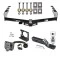 Trailer Hitch Package w/ Wiring For 99-13 Chevy Silverado GMC Sierra 1500 HD 99-04 2500 LD (07-07 Classic) Standard or Step Bumper w/ 2-5/16" Ball 4" Drop Mount 7-Way Pin Blade RV Class 3