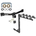 Trailer Tow Hitch w/ 4 Bike Rack For 04-10 BMW X3 tilt away adult or child arms fold down carrier w/ Lock and Cover