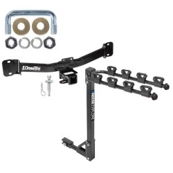 Trailer Tow Hitch w/ 4 Bike Rack For 04-10 BMW X3 All Models tilt away adult or child arms fold down carrier