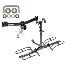 Trailer Tow Hitch For 04-10 BMW X3 All Models Platform Style 2 Bike Rack w/ Anti Rattle Hitch Lock