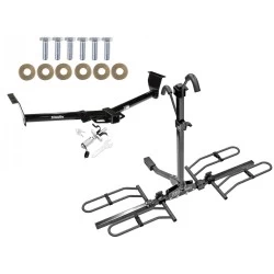 Trailer Tow Hitch For 06-14 Kia Sedona 07-08 Hyundai Entourage Platform Style 2 Bike Rack w/ Anti Rattle Hitch Lock