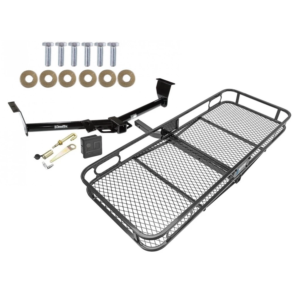 Trailer Tow Hitch For 06-14 Kia Sedona 07-08 Hyundai Entourage Basket Cargo Carrier Platform Hitch Lock and Cover