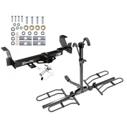Trailer Tow Hitch For 01-05 Pontiac Aztek 02-07 Buick Rendezvous Platform Style 2 Bike Rack w/ Anti Rattle Hitch Lock