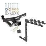 Trailer Tow Hitch w/ 4 Bike Rack For 00-06 BMW X5 All Models tilt away adult or child arms fold down carrier w/ Lock and Cover