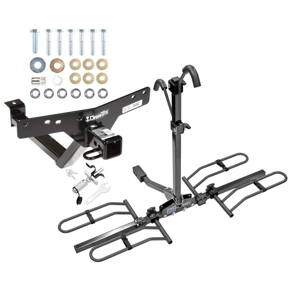 Trailer Tow Hitch For 00-06 BMW X5 All Models Platform Style 2 Bike Rack w/ Anti Rattle Hitch Lock