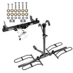 Trailer Tow Hitch For 06-08 Ford F-150 Lincoln Mark LT w/o OEM Hitch Platform Style 2 Bike Rack w/ Anti Rattle Hitch Lock
