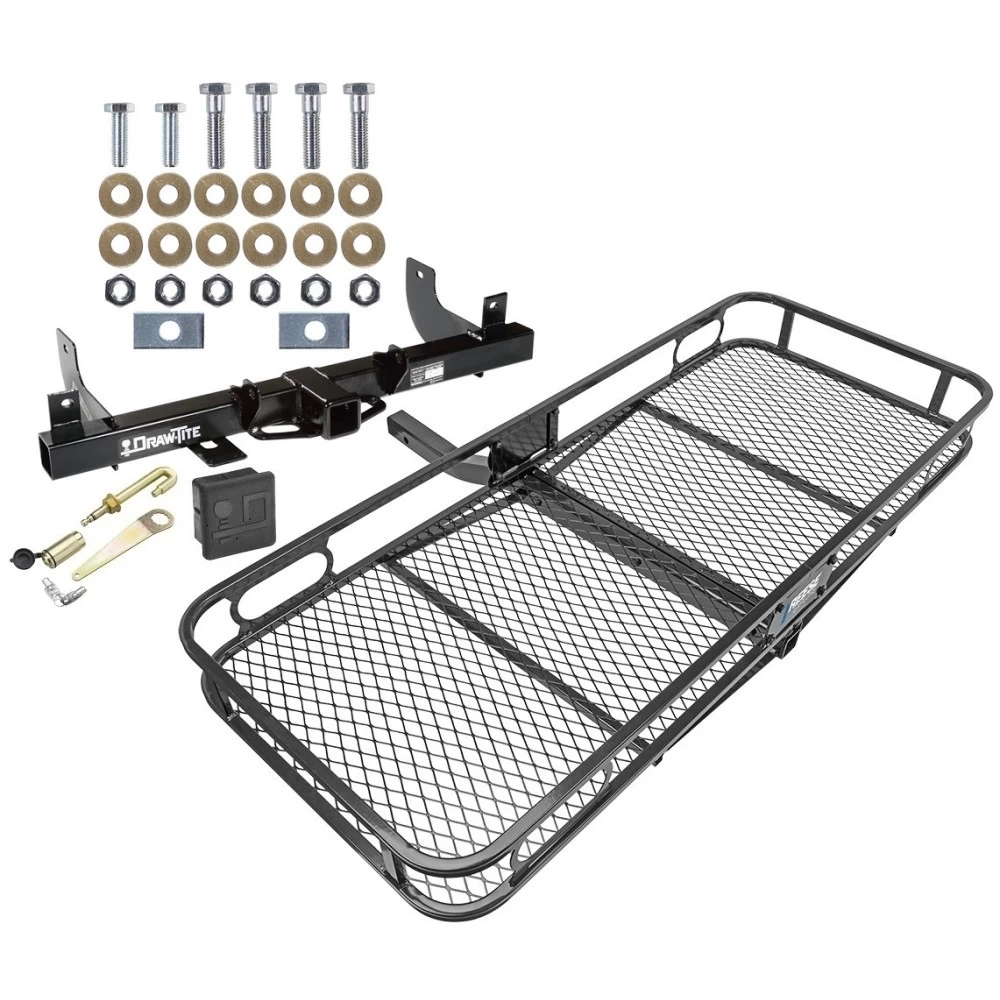 Trailer Tow Hitch For 06-08 Ford F-150 Lincoln Mark LT w/o OEM Hitch Basket Cargo Carrier Platform Hitch Lock and Cover