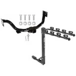 Trailer Tow Hitch w/ 4 Bike Rack For 03-09 KIA Sorento All Models tilt away adult or child arms fold down carrier