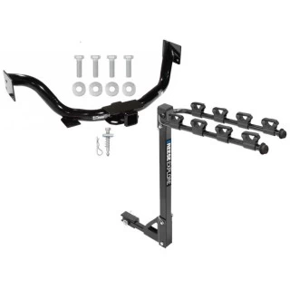 Trailer Tow Hitch w/ 4 Bike Rack For 03-09 KIA Sorento All Models tilt away adult or child arms fold down carrier