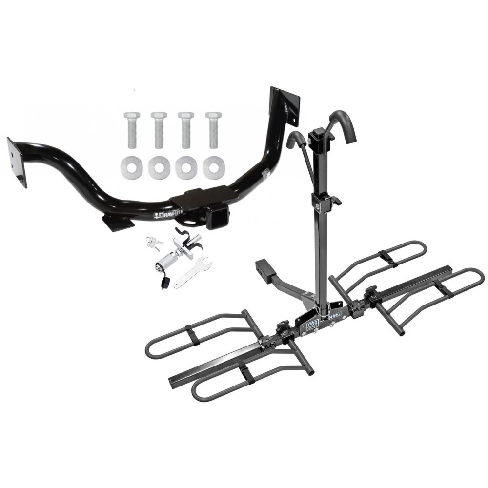 Trailer Tow Hitch For 03-09 KIA Sorento All Models Platform Style 2 Bike Rack w/ Anti Rattle Hitch Lock