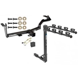 Trailer Tow Hitch w/ 4 Bike Rack For 06-11 Mitsubishi Endeavor tilt away adult or child arms fold down carrier w/ Lock and Cover