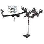 Trailer Tow Hitch For 99-13 Chevy Silverado GMC Sierra 1500 2007 Classic 99-04 2500 LD 01-06 1500 HD w/ 4 Bike Carrier Rack