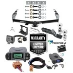 Trailer Hitch Tow Package w/ Tekonsha Prodigy P3 Brake Control For 99-13 Chevy Silverado GMC Sierra 1500 HD 99-04 2500 LD (07-07 Classic) Standard or Step Bumper w/ Dual 2" and 2- 5/16" Ball 2" Drop Mount 7-Way Pin Blade RV Controller