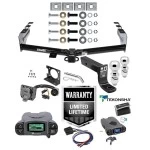 Trailer Hitch Tow Package w/ Tekonsha Prodigy P3 Brake Control For 07-13 Chevy Silverado GMC Sierra 1500 w/ Dual 2" and 2- 5/16" Ball 4" Drop Mount 7-Way Pin Blade RV Controller