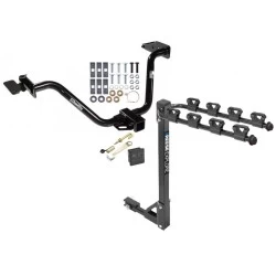 Trailer Tow Hitch w/ 4 Bike Rack For 04-08 Chrysler Pacifica tilt away adult or child arms fold down carrier w/ Lock and Cover