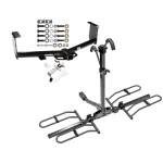 Trailer Tow Hitch For 07-21 Toyota Tundra Except OEM Receiver Platform Style 2 Bike Rack w/ Anti Rattle Hitch Lock