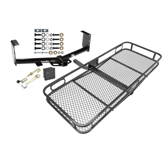 Trailer Tow Hitch For 07-21 Toyota Tundra Except OEM Receiver Basket Cargo Carrier Platform Hitch Lock and Cover