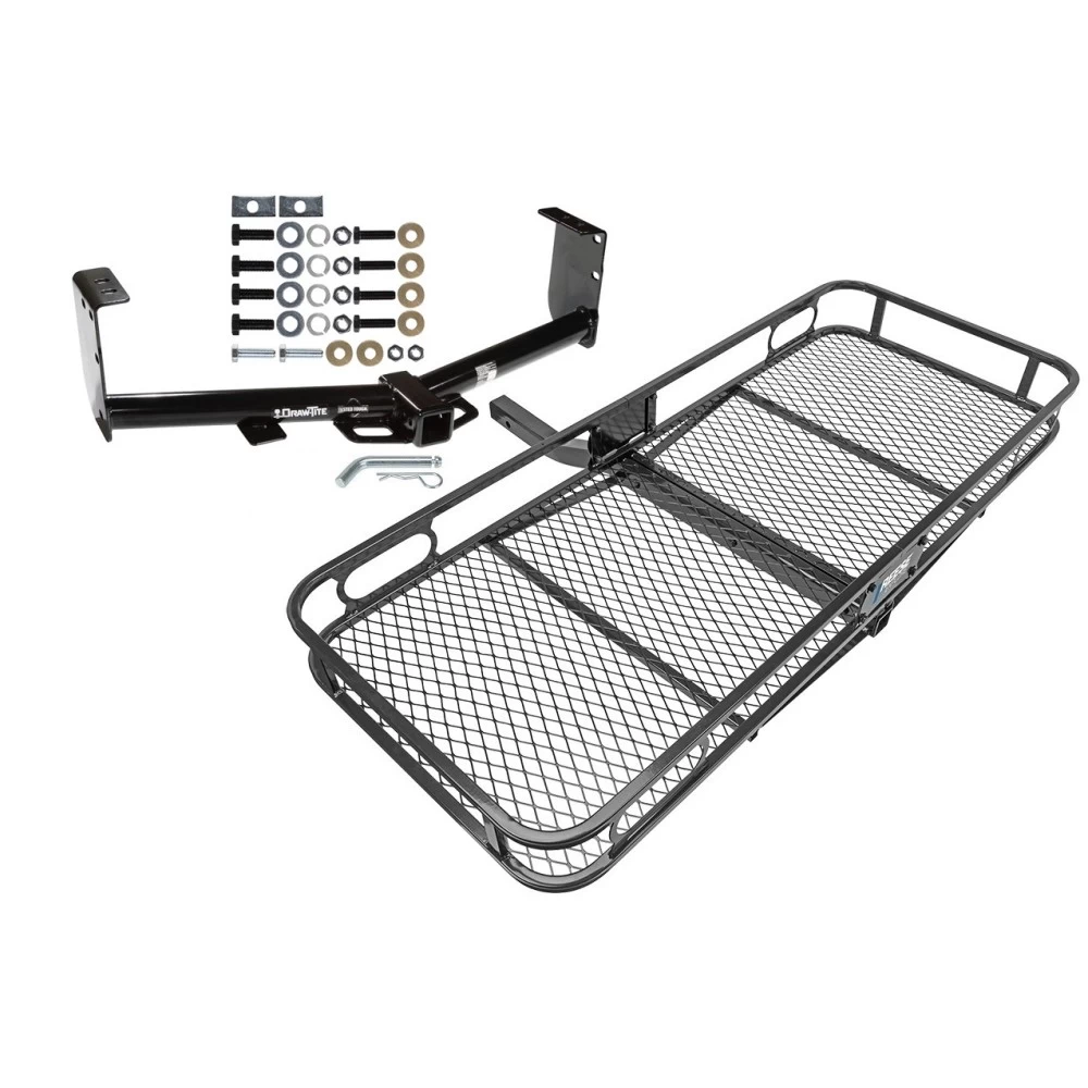 Trailer Tow Hitch For 07-21 Toyota Tundra Except OEM Receiver Basket Cargo Carrier Platform w/ Hitch Pin