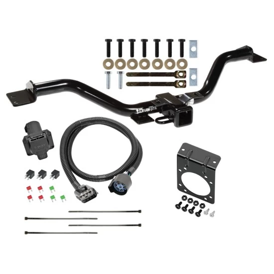 Trailer Tow Hitch w/ 7-Way RV Wiring For 13-17 GMC Acadia Limited Buick Enclave Chevy Traverse Harness Kit Mounting Bracket 2" Tow Receiver Class 3