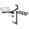 Trailer Tow Hitch w/ 4 Bike Rack For 07-15 Mazda CX-9 tilt away adult or child arms fold down carrier w/ Lock and Cover