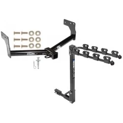 Trailer Tow Hitch w/ 4 Bike Rack For 07-15 Mazda CX-9 tilt away adult or child arms fold down carrier