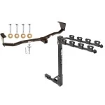 Trailer Tow Hitch w/ 4 Bike Rack For 07-12 Hyundai Veracruz tilt away adult or child arms fold down carrier