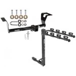 Trailer Tow Hitch w/ 4 Bike Rack For 07-11 Honda CR-V tilt away adult or child arms fold down carrier