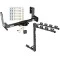 Trailer Tow Hitch w/ 4 Bike Rack For 07-24 Dodge Freightliner Mercedes-Benz Sprinter 2500 3500 tilt away adult or child arms fold down carrier w/ Lock and Cover