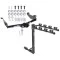 Trailer Tow Hitch w/ 4 Bike Rack For 01-10 Chevy Silverado GMC Sierra 2500 3500 HD 2007 Classic, 6-1/2 & 8 Foot Bed tilt away adult or child arms fold down carrier