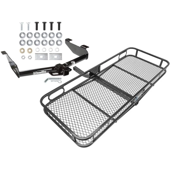 Trailer Tow Hitch For 01-10 Chevy Silverado GMC Sierra 2500 3500 HD 2007 Classic, 6-1/2 & 8 Foot Bed Basket Cargo Carrier Platform w/ Hitch Pin