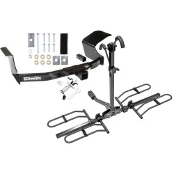 Trailer Tow Hitch For 07-13 Mitsubishi Outlander Platform Style 2 Bike Rack w/ Anti Rattle Hitch Lock