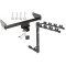 Trailer Tow Hitch w/ 4 Bike Rack For 12-15 Chevy Captiva Sport 08-10 Saturn Vue tilt away adult or child arms fold down carrier w/ Lock and Cover