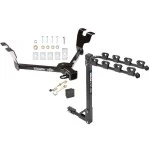 Trailer Tow Hitch w/ 4 Bike Rack For 05-09 Subary Legacy Outback Sedan & Wagon Except Sport tilt away adult or child arms fold down carrier w/ Lock and Cover