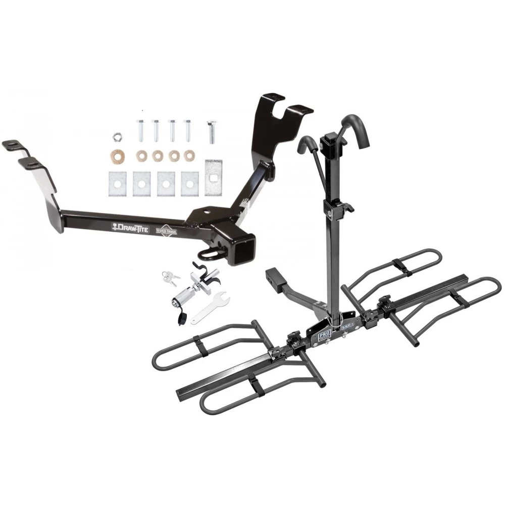 Trailer Tow Hitch For 05-09 Subary Legacy Outback Sedan & Wagon Except Sport Platform Style 2 Bike Rack w/ Anti Rattle Hitch Lock