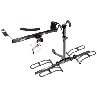 Trailer Tow Hitch For 08-20 Dodge Grand Caravan 08-16 Chrysler Town and Country 2021 Grand Caravan 12-15 Ram C/V 09-14 VW Routan Platform Style 2 Bike Rack w/ Anti Rattle Hitch Lock