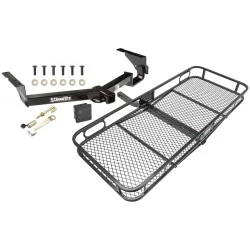 Trailer Tow Hitch For 08-13 Toyota Highlander Donut Spare Tire Only Basket Cargo Carrier Platform Hitch Lock and Cover