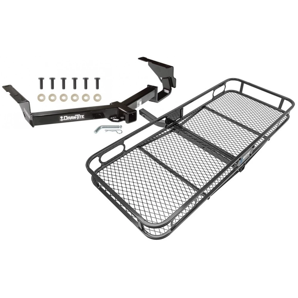 Trailer Tow Hitch For 08-13 Toyota Highlander Donut Spare Tire Only Basket Cargo Carrier Platform w/ Hitch Pin
