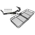Trailer Tow Hitch For 08-13 Toyota Highlander Donut Spare Tire Only Basket Cargo Carrier Platform w/ Hitch Pin