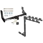 Trailer Tow Hitch w/ 4 Bike Rack For 07-24 Dodge Freightliner Mercedes-Benz Sprinter 2500 3500 w/ Security J-Pin and Cover Trailer Tow Hitch w/ 4 Bike Rack For 07-24 Dodge Freightliner Mercedes-Benz Sprinter 2500 3500 w/ Security J-Pin and Cover