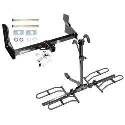 Trailer Tow Hitch For 07-25 Mercedes Freightliner Dodge Sprinter Van w/ OEM Step Bumper Except 144" WB Platform Style 2 Bike Rack w/ Anti Rattle Hitch Lock